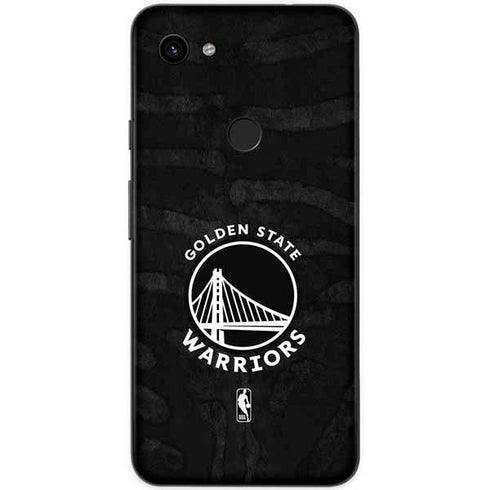 NBA Golden State Warriors Black Animal Print Google Pixel 3a XL Skin